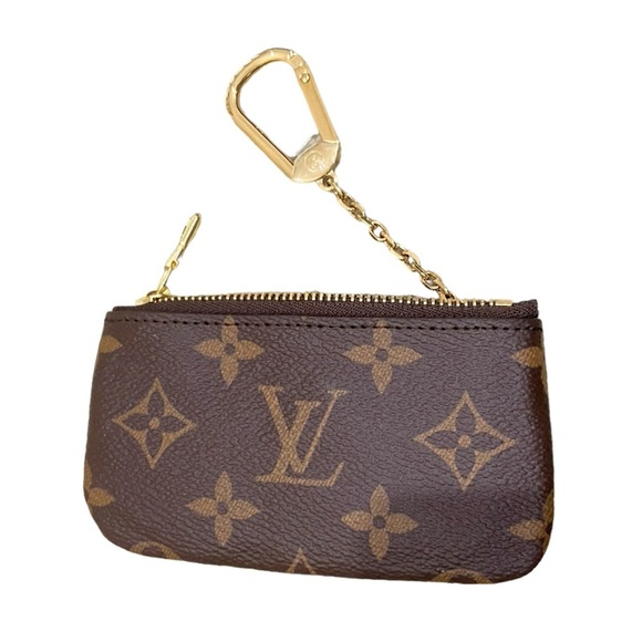 NWT Louis Vuitton leather zippered coin purse gold-tone clasp box & bag marked - Picture 7 of 10